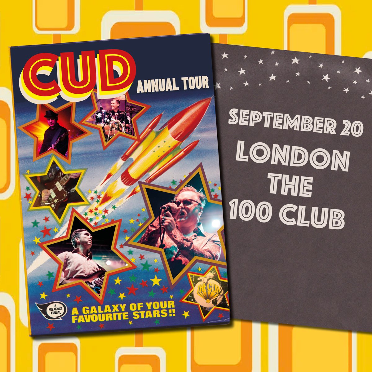 MuteElephant's tweet image. Around 100 Tickets remaining for @CUDband &amp;amp; @JohnMouseMusic at @100clubLondon on September 20th • These will be gone before you know it! 

seetickets.com/event/cud/100-…