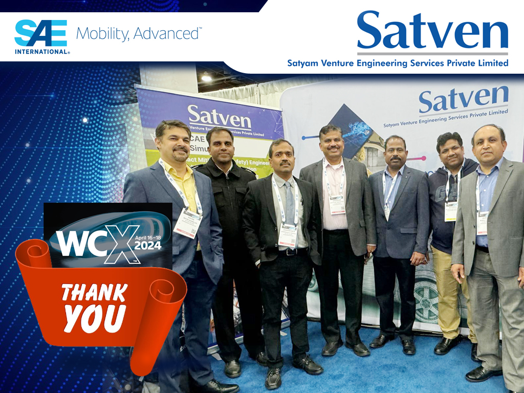 A big thank you to everyone who visited our booth at the SAE WCX 2024! Your support and enthusiasm mean the world to us. 🙏🌎

satyamventure.com

@SAEIntl #SAEIntl #WCX2024 #WCX #WCX24 #Automotive #SAEWCX #Satven #Satyamventure #AutomotiveTechnology #AutomotiveNews