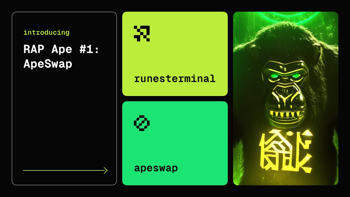 Introducing our first Runes Accelerator Program Ape: @ApeSwap_Runes Let’s wish a big welcome to our first moon monkey! And find out why we chose to support them with tech, support and liquidity.🧵