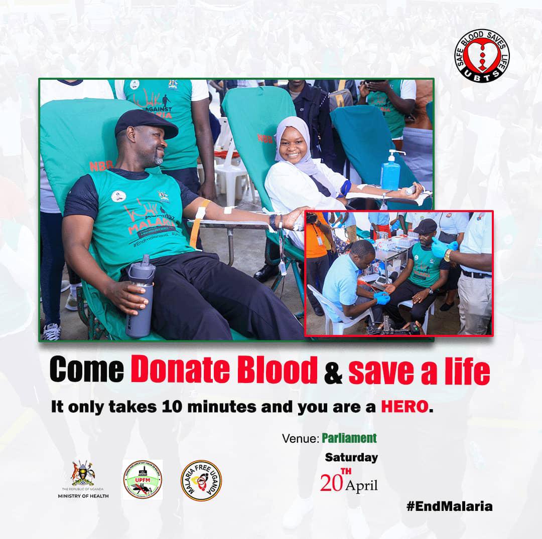 Donating Blood is One of the Greatest Act of Kindness and Love ♥️. Kindly Be part of this Act tommorow at the Parliament , Move with your National Idd please.#Endmalaria #ZeroMalaria #DonateBlood