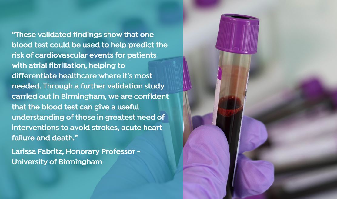 🩸 A single blood test could reveal whether people with atrial fibrillation - a common heart arrhythmia - are at risk of a dangerous cardiovascular event in the next five years > birminghamhealthpartners.co.uk/objective-biom…
