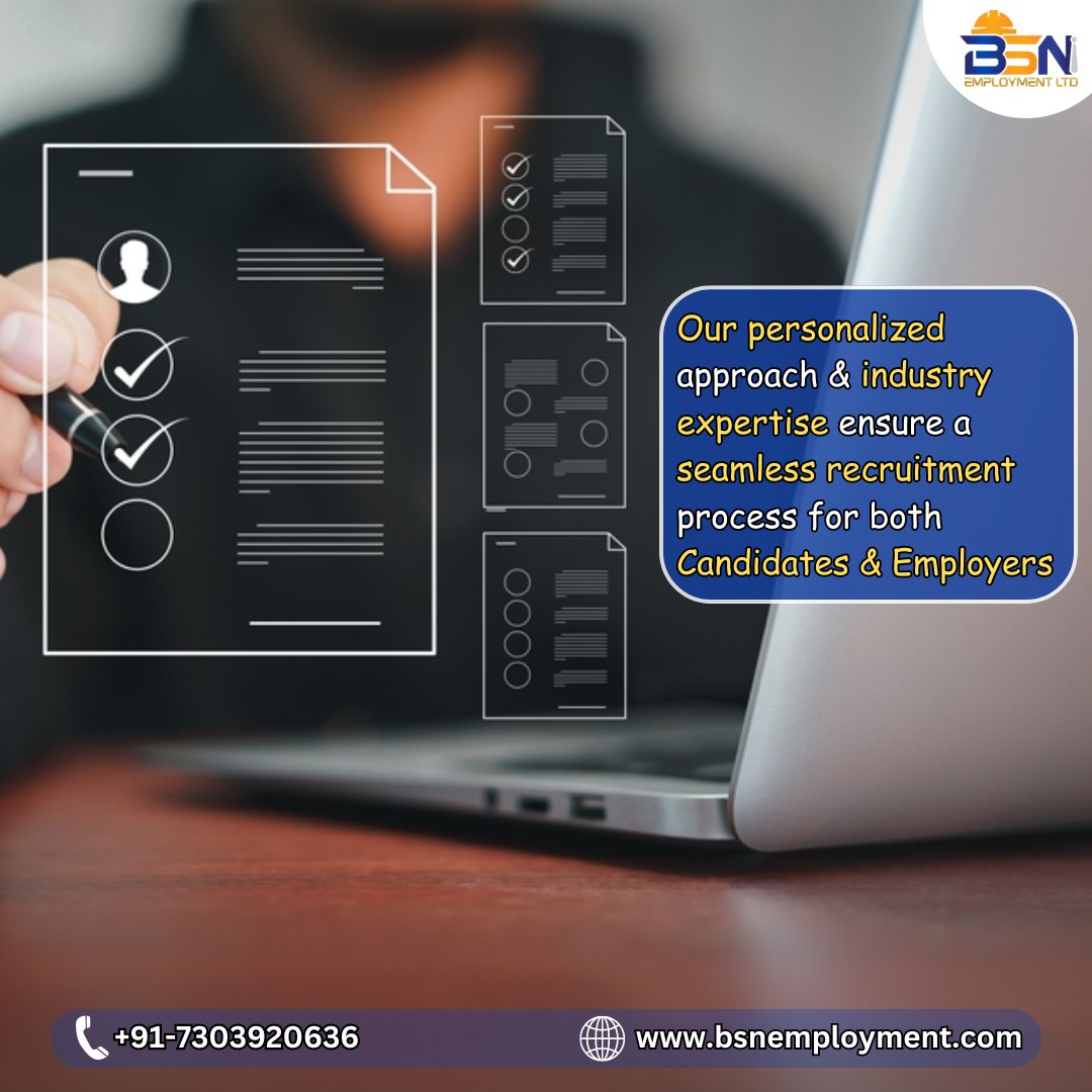 Our personalized approach and industry expertise ensure a seamless recruitment process for both candidates and employers.

#Recruitment #HiringSolutions #DreamTeam #bsn #bsnemployment #job #placementconsultants #placement #CareerOpportunities #Employment #CareerSuccess #goal #Job
