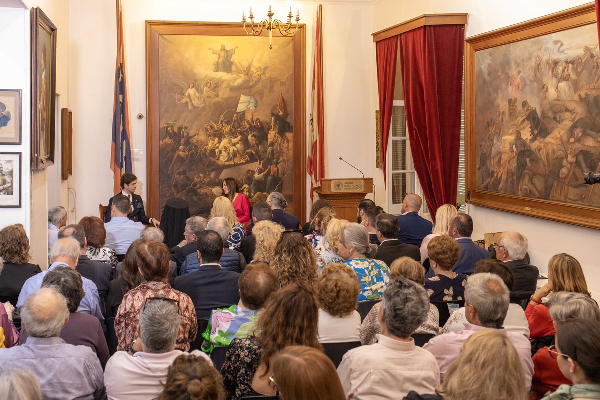 A full-house event in Missolonghi to commemorate the 200 years since Lord Byron’s passing in that Greek town #OTD