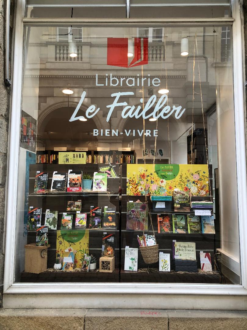 Une belle mise en avant de l'opération nature Belin à la Librairie Le Failler (12 place du Parlement à Rennes) 🎉 Merci beaucoup ! 💐 @lefailler