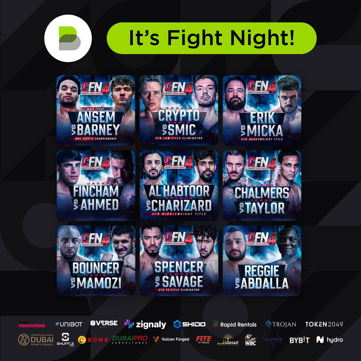 🥊 Are you ready for @CryptoFightWeek?! Will you be watching ?👀 Which fight do you think will be the highlight of the night?