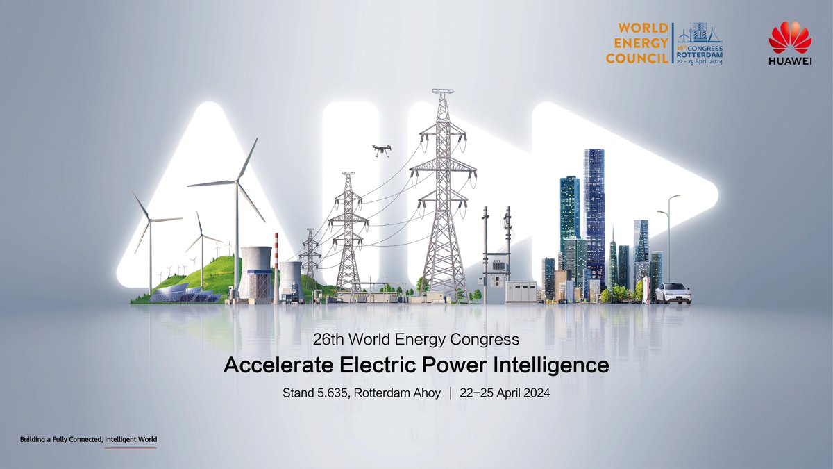 A giant leap for power sector modernization. Join #Huawei at the 26th @WECongress in Rotterdam, April 22-25, Stand 5.635, as we unveil our Intelligent Distribution Solution, harnessing ICT and AI. Learn more: tinyurl.com/5xex3nhc #InnovateForImpact