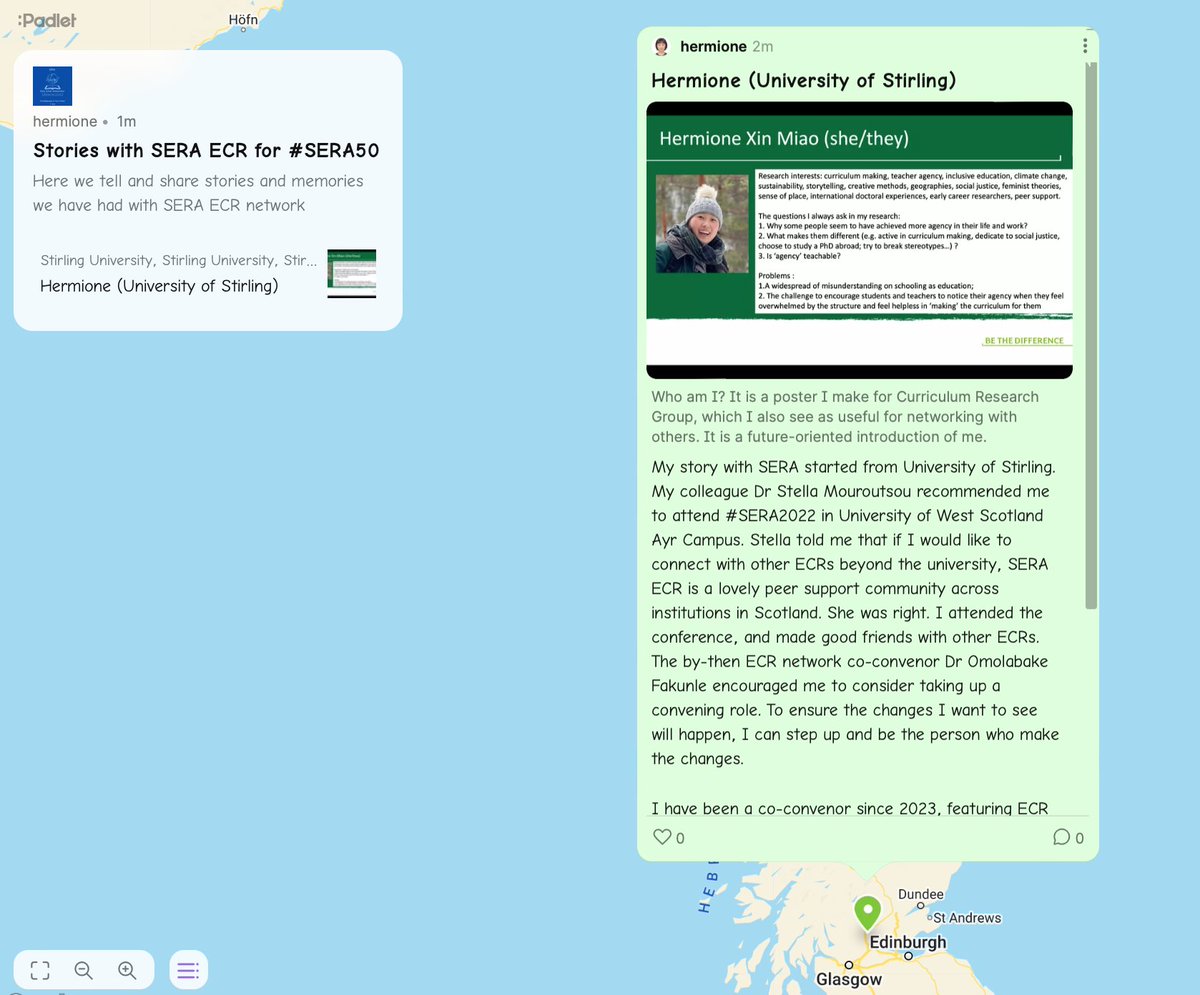 How did you know SERA ECR network? Do you have any story that you would like to share with us for #SERA50 and for our joint event with BERA on 16th May? The network co-convenor @hermionemiao has made a #padlet (with a #map) for #SERApeople to contribute. padlet.com/miaoxx17/stori…