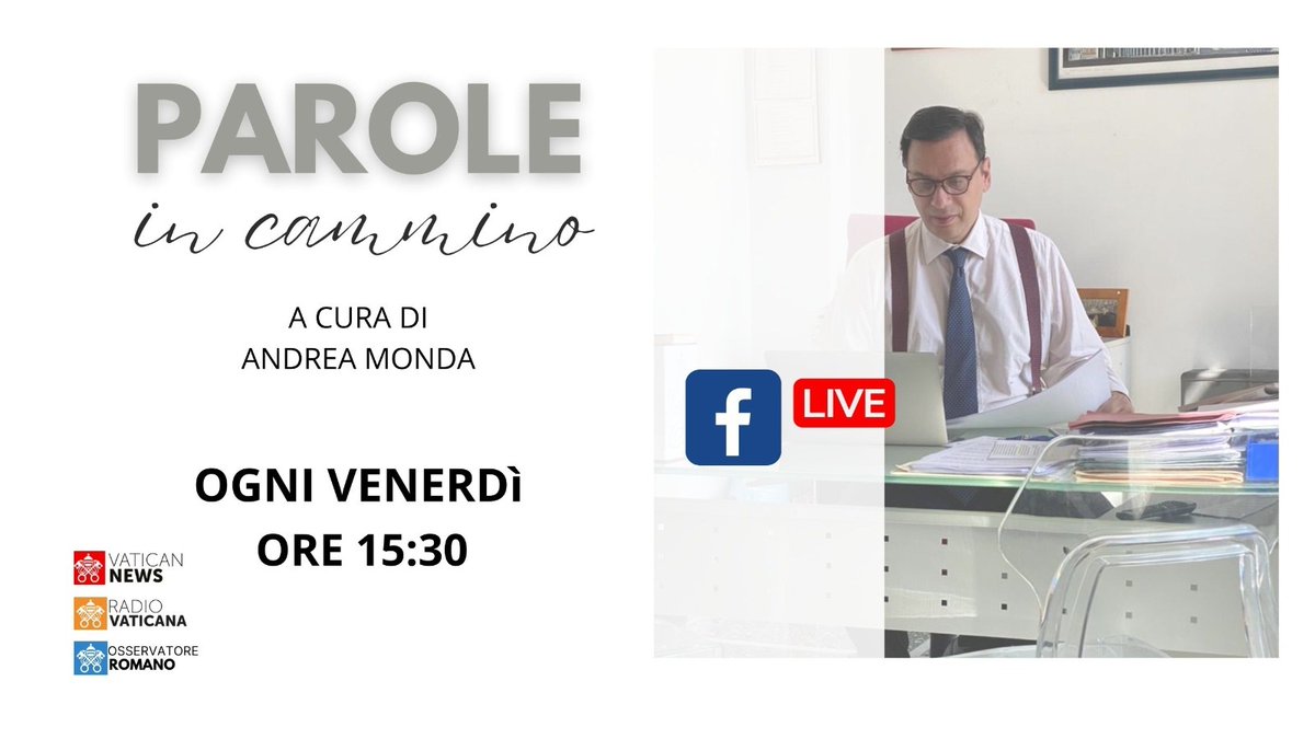 Rvaticanaitalia's tweet photo. 📌Parole in cammino

#Onair🕞15:30

Continua su Radio Vaticana il nuovo programma di @monda66 direttore de L'@oss_romano   
Nella terza puntata la parola protagonista è #partire
Ascoltaci in streaming su @vaticannews_it 👇
https://t.co/C034jg1YzX
In Radiovisione anche su FB https://t.co/H6Xe2A5nhN