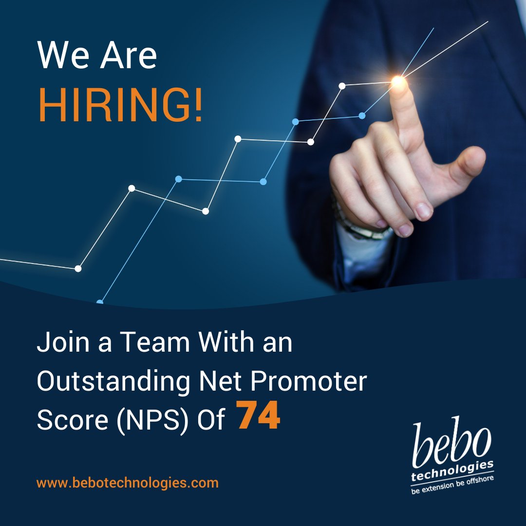 Join an outstanding 74 NPS-rated team. We are always excited to meet talented folks. We value your diverse interests, skills, and career goals. Be a part of the adventure at bebo Technologies. 

Join Us: bit.ly/49EhrNj

#beboTechnologies #Teambebo #CareerAtbebo #NPS