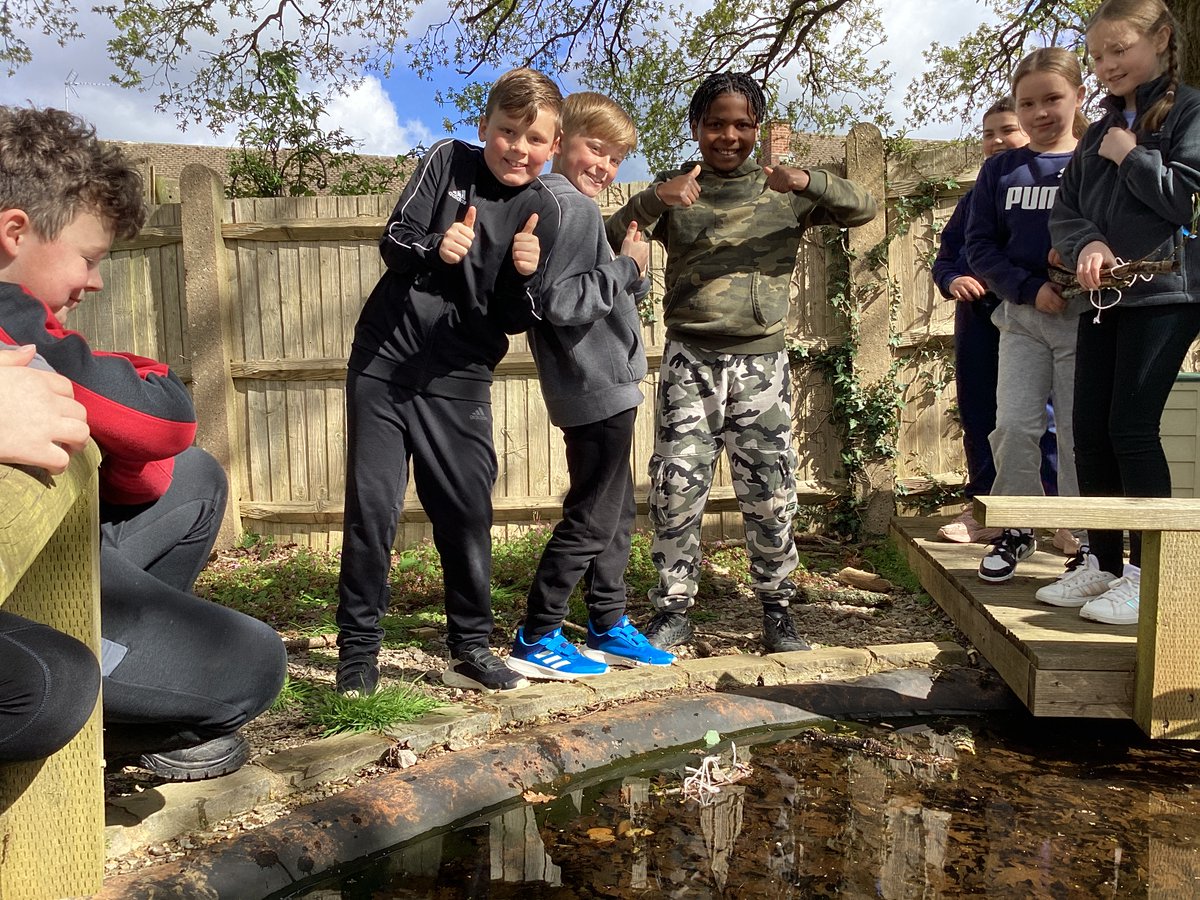Hawking class made rafts and tested them in our pond as part of Survival Day! #sinkorswim