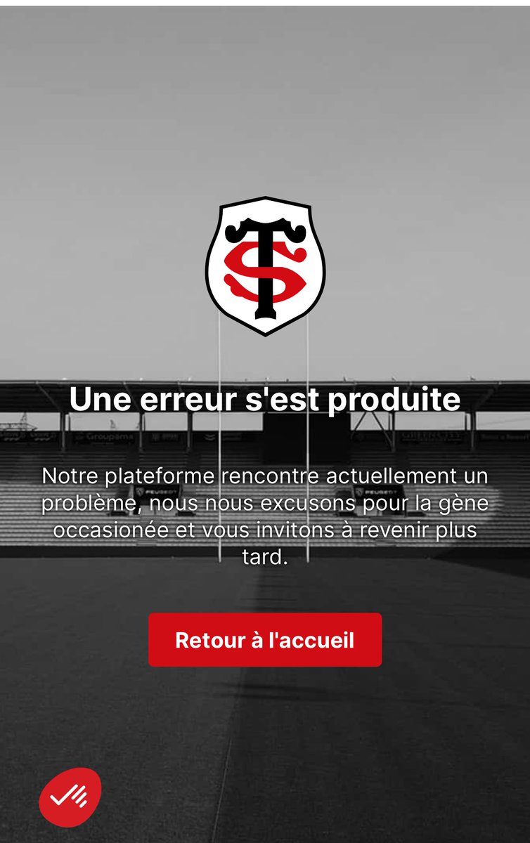 AlexisHRZS's tweet photo. La plate-forme vient de planter !
@StadeToulousain #FamilleST
#STEXE #ChampionsCup #STvEXE https://t.co/3ej7pbNIUr
