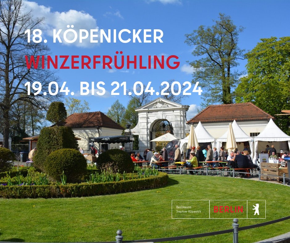 ☀️🍇🌸 Dieses #Wochenende lockt der #Winzerfrühling in unserer wunderschönen Altstadt #Köpenick. Weitere Infos unter sohub.io/biiq