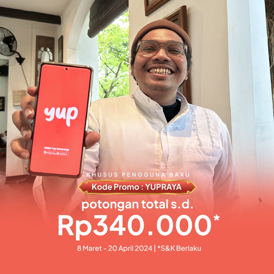 thinkyup_id's tweet image. Lebaran sudah lewat tapi promo Yup Raya masih di depan mata! Jadi, tunggu apa lagi? cek promonya sekarang yupmkt.onelink.me/9NvA/RBs CUMA SAMPAI BESOK LOHH...

#Yup #AggregatorForBetterPaylater #RayakanBersama #YUPRAYA