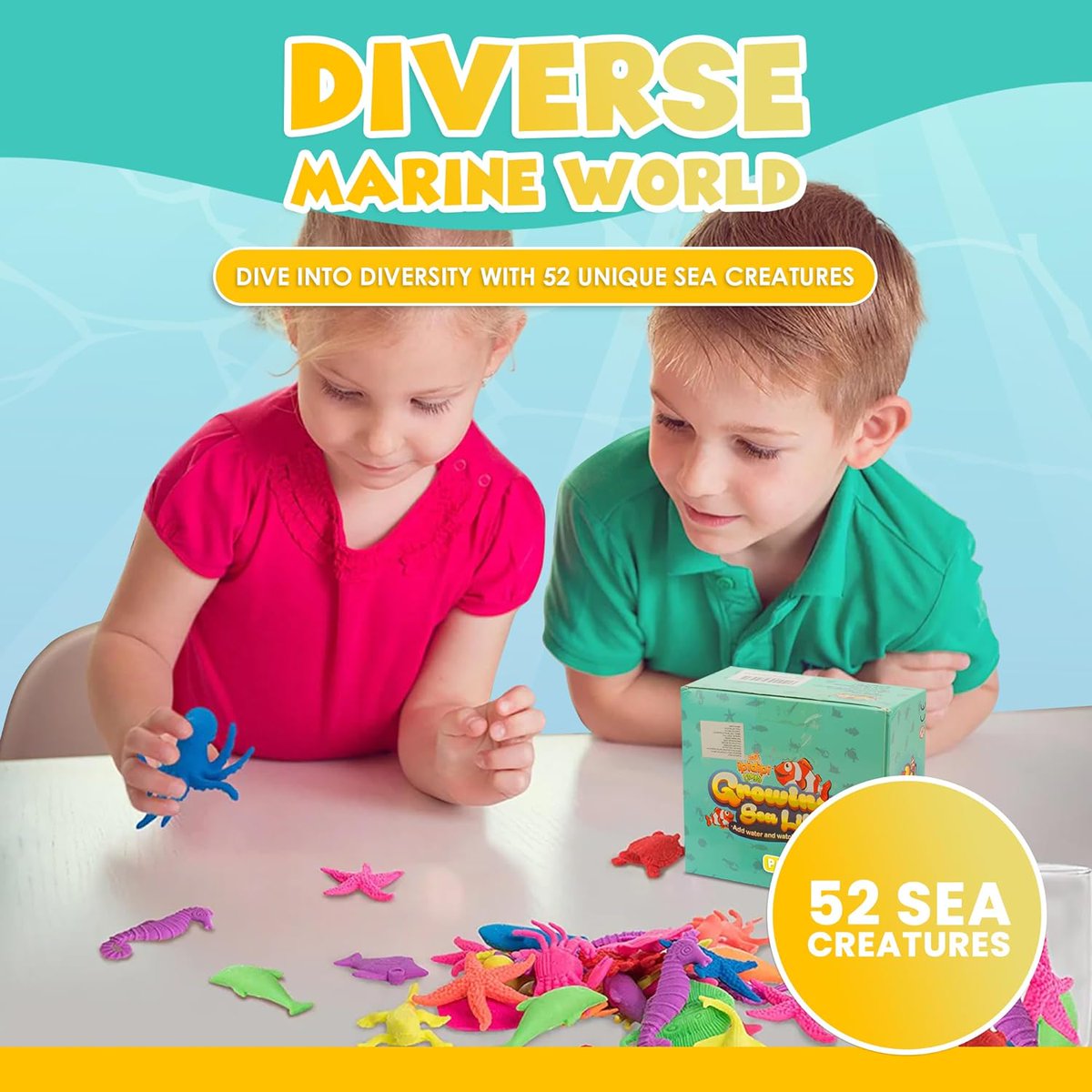 Let your child explore the depths of the ocean as they watch these creatures grow in water. An educational and entertaining adventure for curious minds! 🐙🐬 bit.ly/3QHLuxt  #Ipidipitoys #WaterGrowing #SeaCreature #OceanExploration #OceanDiscovery #MarineLifeAdventure