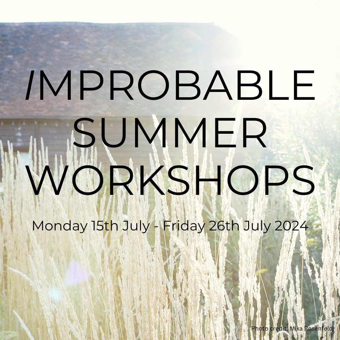 Summer Workshops are back! Come and join us on this practical, imaginal and profound journey of staying put, of reconnecting to each other and our surroundings, and of re-finding who we are, here and now. Applications are open now! More info here: improbable.co.uk/summerworkshops