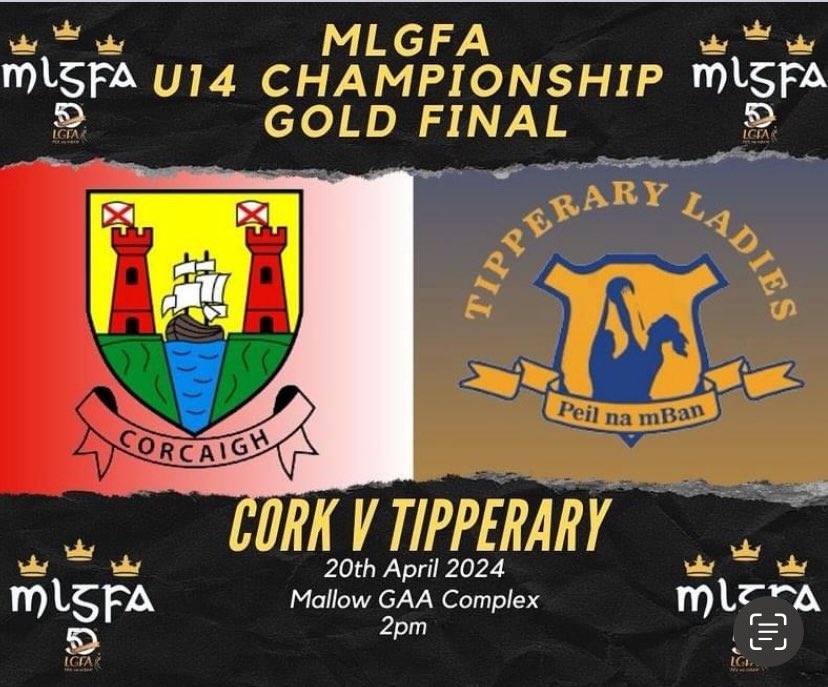 Best to luck to our Cork U14A team who play Tipperary U14A on Saturday at 2.00pm in Mallow in the Munster Championship Gold Final.The team would welcome your support. ⚪️🔴⚪️🔴
