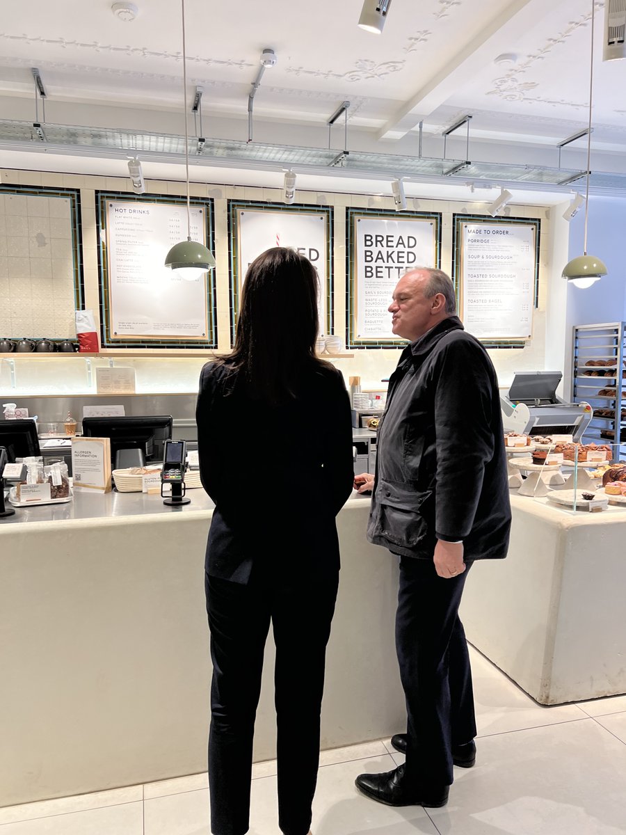 Yikes - when you are on a Teams call in @GAILsBakery Esher and get photo-bombed by Esher's highly likely new MP @monicabeharding and @EdwardJDavey !! They know where the good coffee is !!