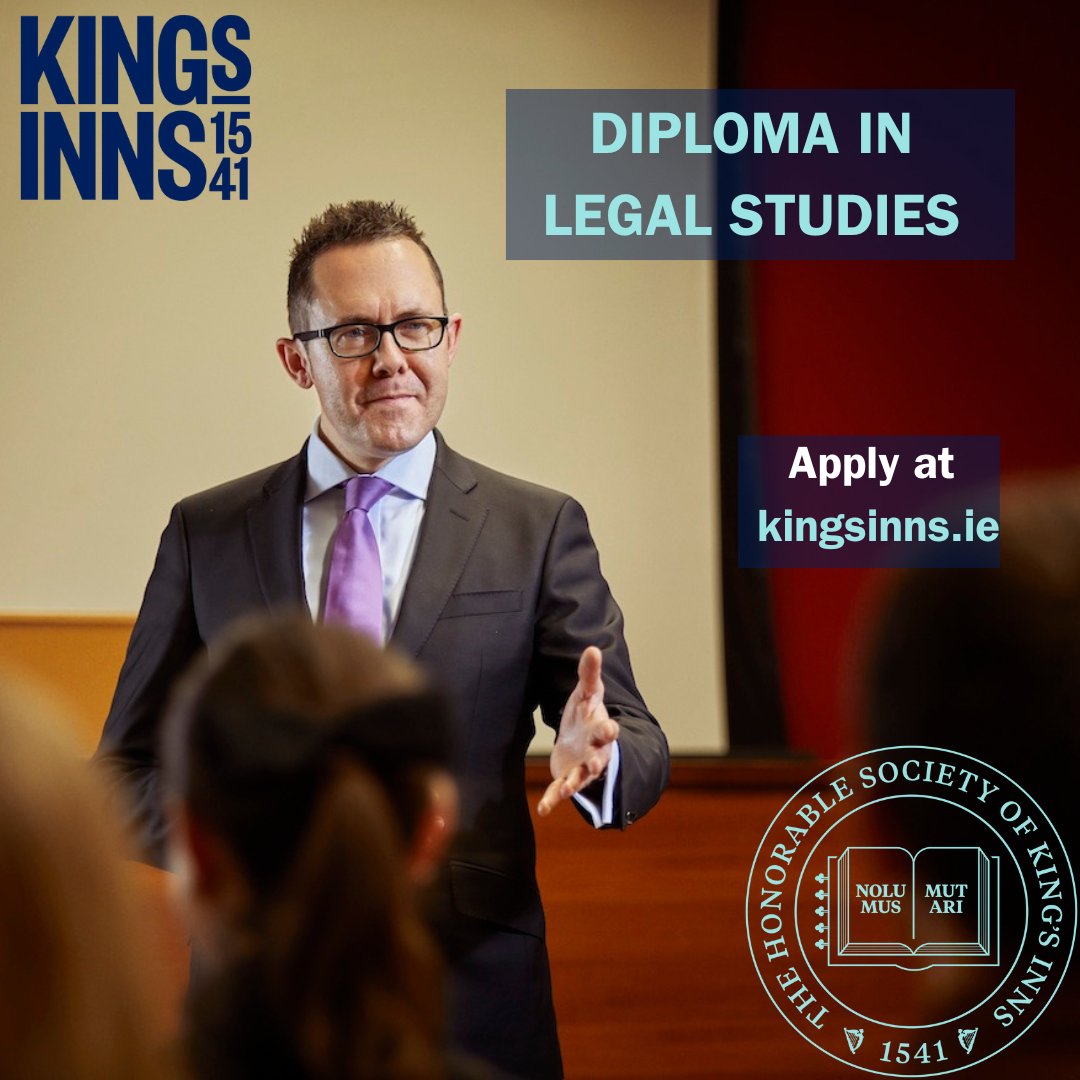 KingsInns's tweet image. Learn how to follow complex regulations and become an expert in the legal field by enrolling in the Diploma in Legal Studies at King’s Inns.

Learn more about this course &amp;amp; apply 👉 lnkd.in/egrV9hcn

#studylaw #onlinelearning #law #legalstudies #kingsinns #maturestudent