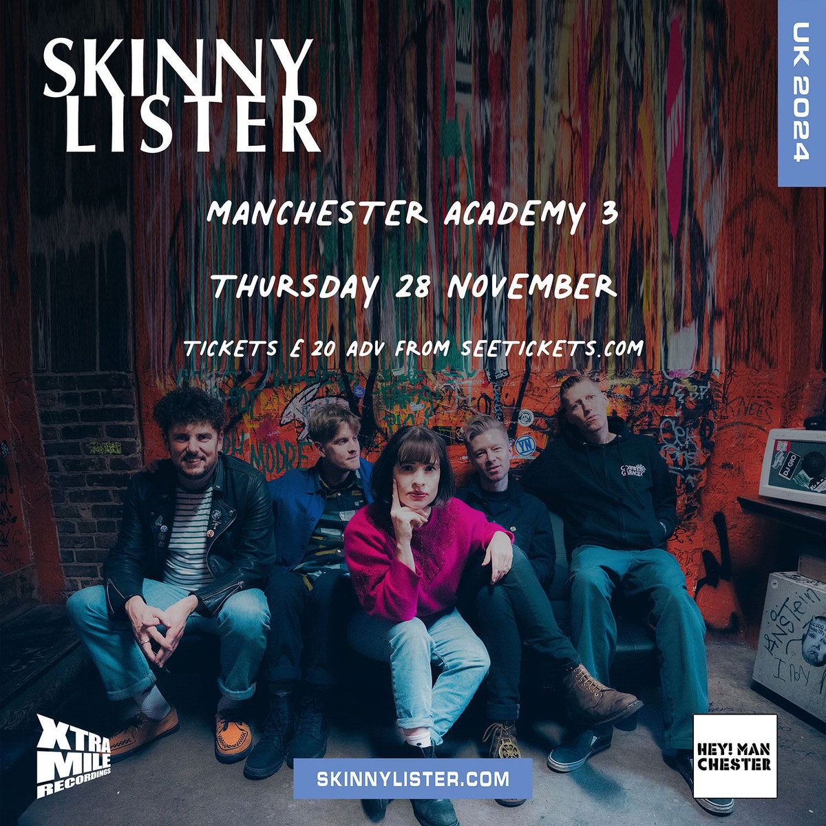 🎻 NEW & ON SALE: @SkinnyLister 📅 Thursday 28th November 2024 // Manchester Academy 3 🎫 TICKETS via manchesteracademy.net