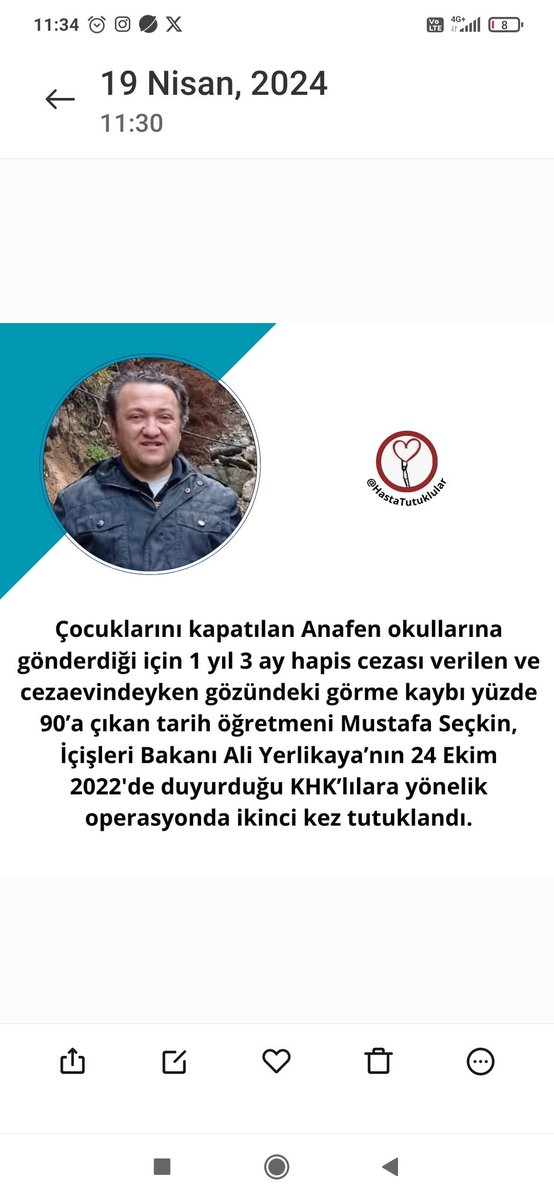 Şimdi Size iki tane fotoğraf yayınlayacağım. 📌Birinci fotoğraftaki kişi Fiziksel engelli 18 yaşındaki kızı G.B.'ye 11 yaşından itibaren cinsel istismarda bulunan, 18 yıl hapisle yargılanan, kızını izlemek için banyo ve tuvalete yerleştirdiği gizli kameraya yansıyan görüntüsü…