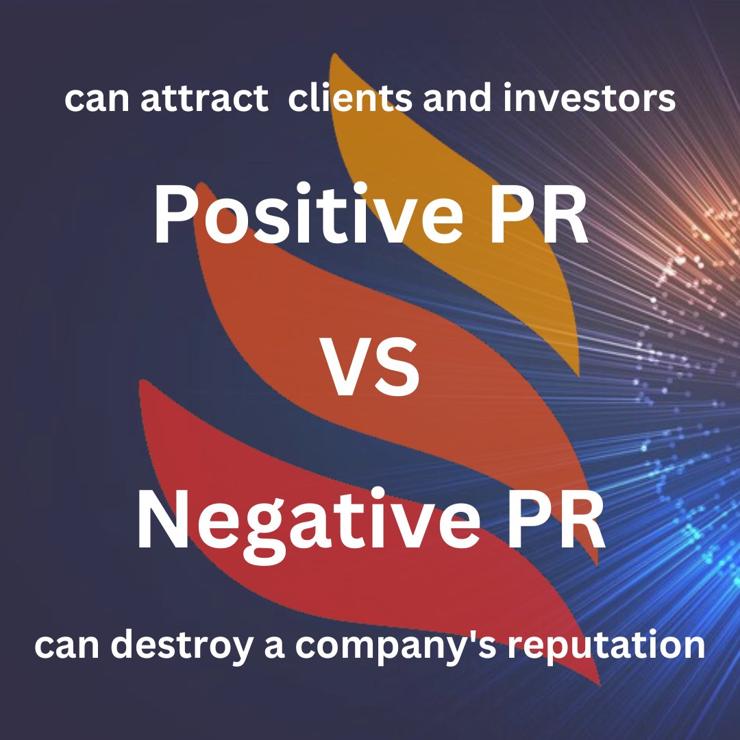ChaplinPRza's tweet photo. POSITIVE PR can attract clients as well as investors whilst NEGATIVE PR can destroy a company's reputation and cause considerable financial damage.

#chaplinpr #publicrelations #communication https://t.co/2QmHsLumDp