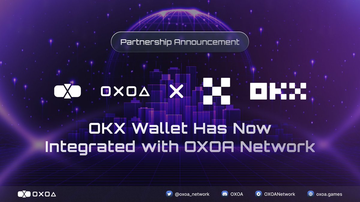OKX Wallet has now integrated with OXOA Network, providing seamless connectivity for web extension users.

We are proud to announce that OXOA Network is now successfully integrated with #OKXWallet, a multi-chain wallet that currently supports both EVM and non-EVM networks, making