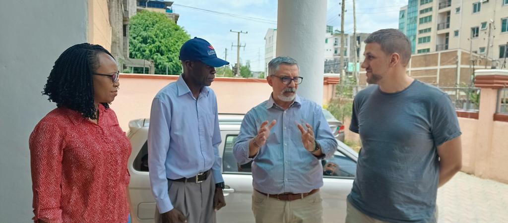ASARECA's tweet photo. Mr. Gaetano Ladisa spoke from Addis Ababa, Ethiopia via zoom connection. Earlier yesterday, Gaetano with a team from CIHEAM Bari, Italy held a planning meeting with #ASARECA and Water Resources Centre, Ethiopia for today's workshop. https://t.co/OvdEnlvidW