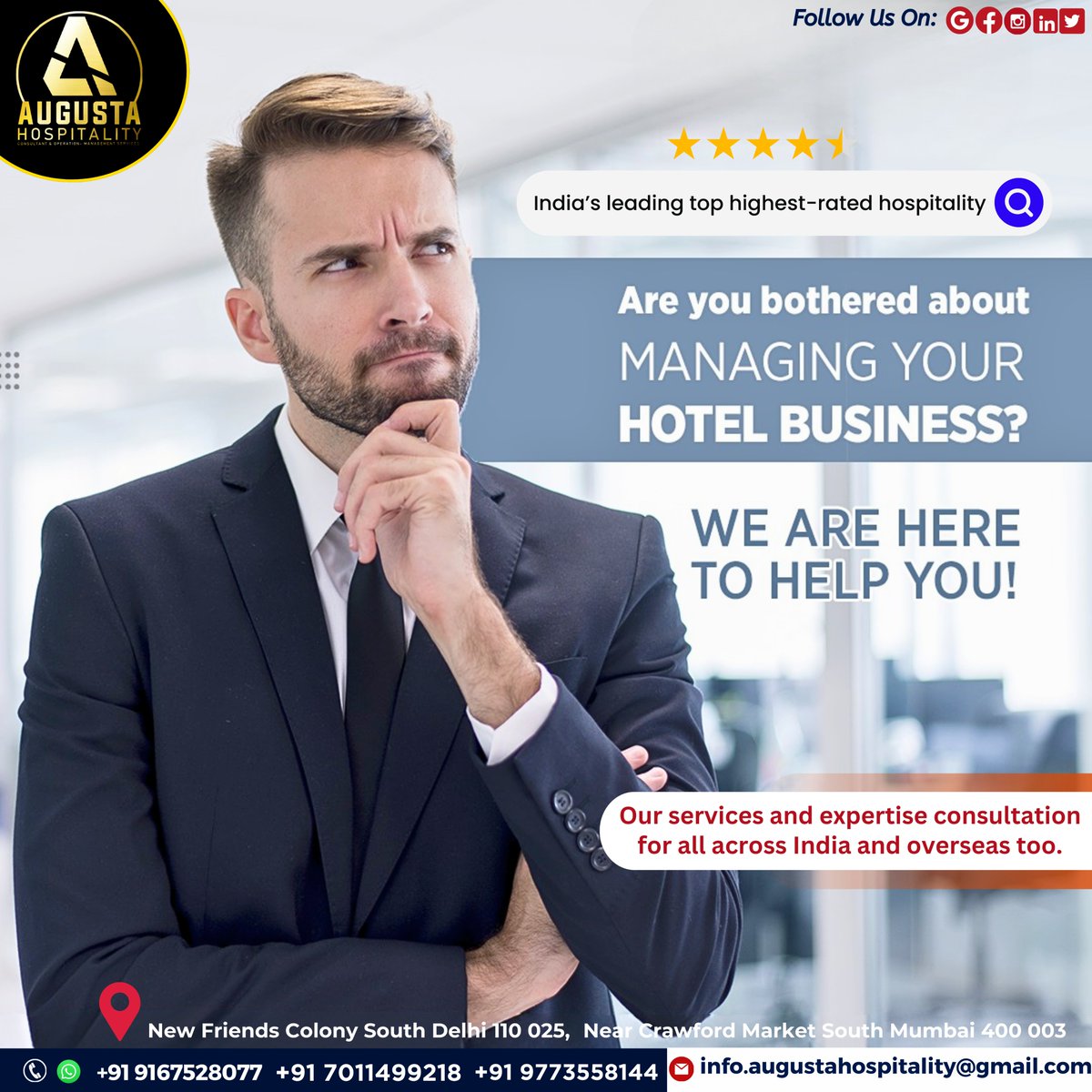 AugustaM95267's tweet photo. Need help managing your hotel business? 🏨 Let us handle the stress while you focus on providing top-notch hospitality! Our expert team is here to streamline operations, boost efficiency, and ensure guest satisfaction every step of the way.

#HotelManagement #HospitalityExperts https://t.co/LvDB2jWZLF