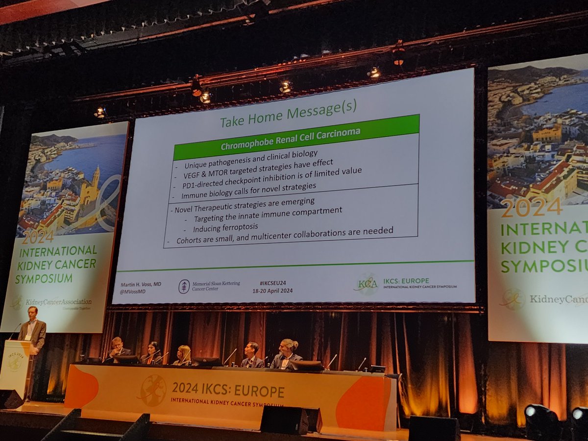 An outstanding and comprehensive overview of chromophobe RCC biology by @MVossMD #IKCSEU24. Please see the recent review for more discussion on the biology of this tumor type in @Cancer_Cell cell.com/cancer-cell/ab… @KidneyCancer