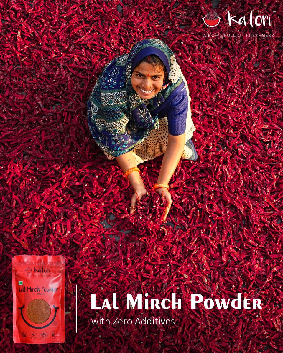 Experience the True Taste of Rajasthan with Katori's Organic Lal Mirch Powder🌶️ Made from handpicked, organic red chillies, our Lal Mirch Powder is free from any additives, ensuring pure, authentic taste in every bite.😋 To us, quality matters, which is why we source our red…