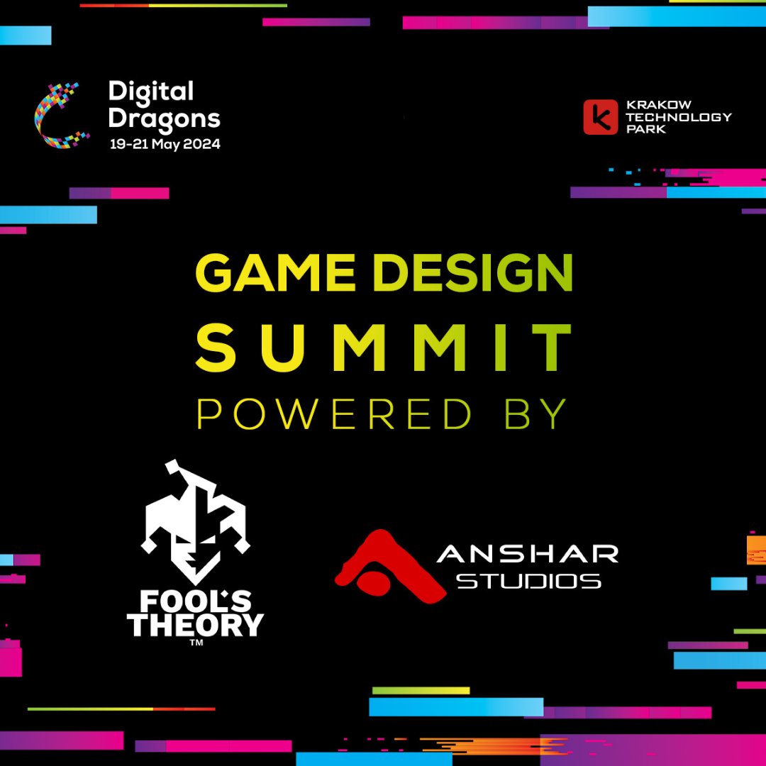 Fools_Theory's tweet photo. We're happy to announce that we're partnering with @AnsharStudios to host a #GameDesignSummit during the upcoming #DigitalDragons in Cracow 🎉 See you on May 19th and 20th! 👋
🔗 https://t.co/azL0fAW3Hl https://t.co/JU9mYJUrqA