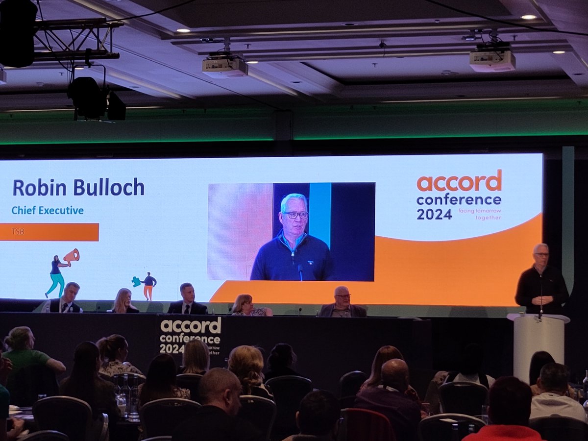 Great to see Robin Bulloch, TSB Chief Executive, addressing conference. Robin highlights some of the industry leading policies we've been part of bringing to the business.

#AccordConference2024 #Accord24