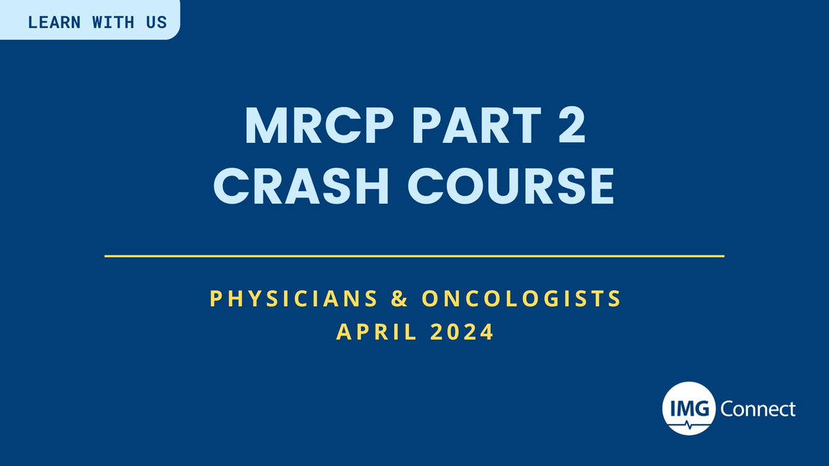 Hello IMG Physicians and Oncologists! 🩵 Join us today at 1 pm BST for Session 2 of our crash course for IMG Medicine and Oncology preparing for MRCP Part 2, led by Dr. Nabil Ilyas. Please click zoom registration form link to attend - zurl.co/sQRy See you later! 🥳