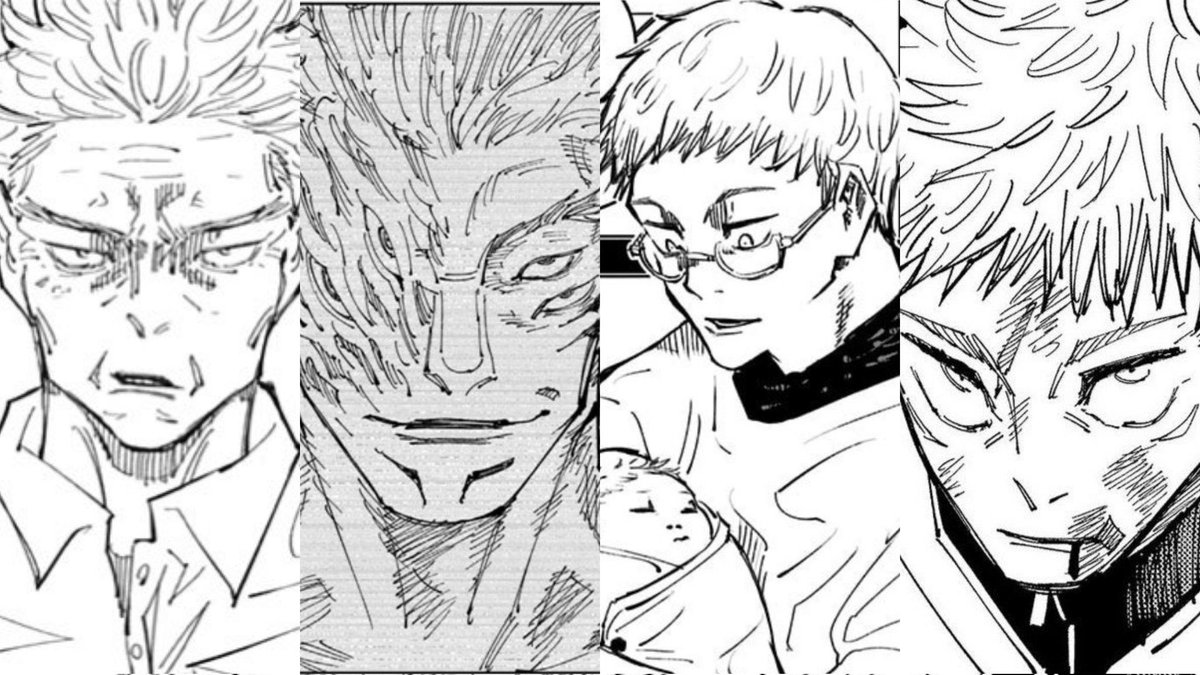 DoudouReviews's tweet photo. #JujutsuKaisen #jjk257 #jjk257spoilers 
.
.
.
.
.
.
.
.
.
.
.
.
.
Mdr la famille de Yuji c’est une folie 

- Son père est la réincarnation du frère jumeau de Sukuna
- Sukuna dans un sens est son oncle 
- Kenjaku est sa mère 
- Choso est son demi frère par Kenjaku 
- Kenjaku est dans un sens la belle soeur de Sukuna 
 
💀💀💀💀