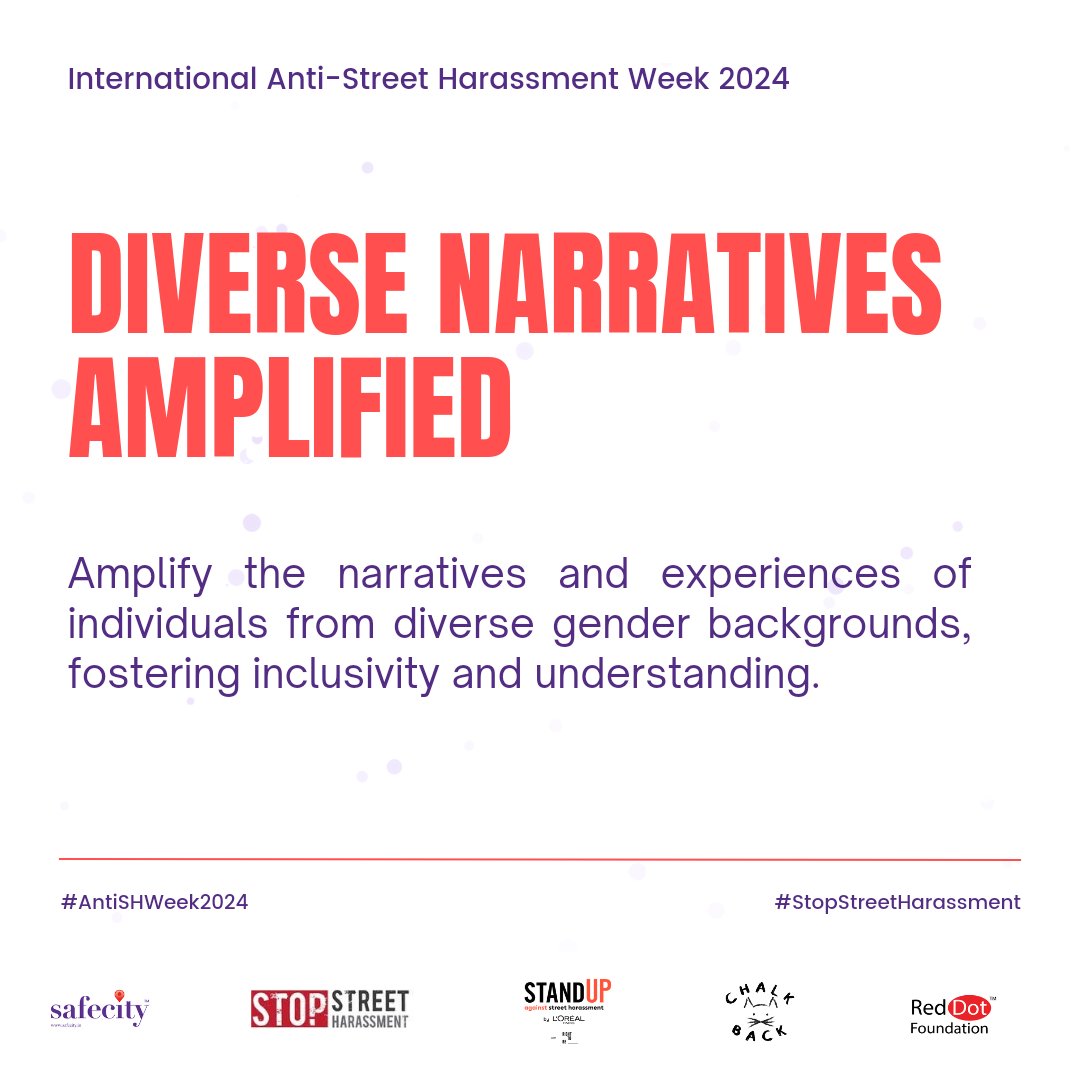 During International Anti-Street Harassment Week 2024, let's break the silence and report street harassment. Swipe to learn how you can take action!

#AntiSHWeek2024 #stopstreetharassment

#Safecity #RedDotFoundation