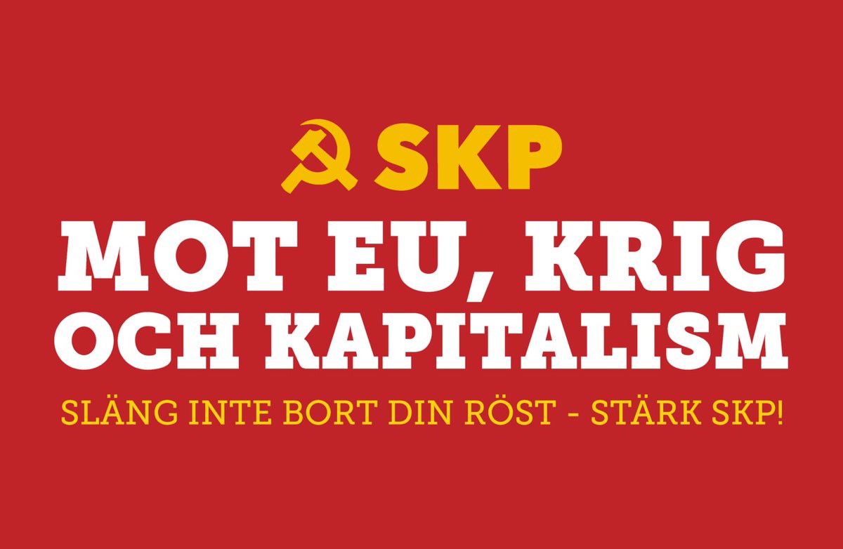 KOMMUNISTERNAS VALKAMPANJ TAR FART

Nu lanseras valhemsidan och valplattformen.
I det stundande valet till Europaparlamentet kommer folket ha ett kommunistiskt alternativ, som ger möjlighet till en markering inte bara mot EU (...)

skp.se/2024/04/19/kom…
#svpol #eupol #vpol #SKP