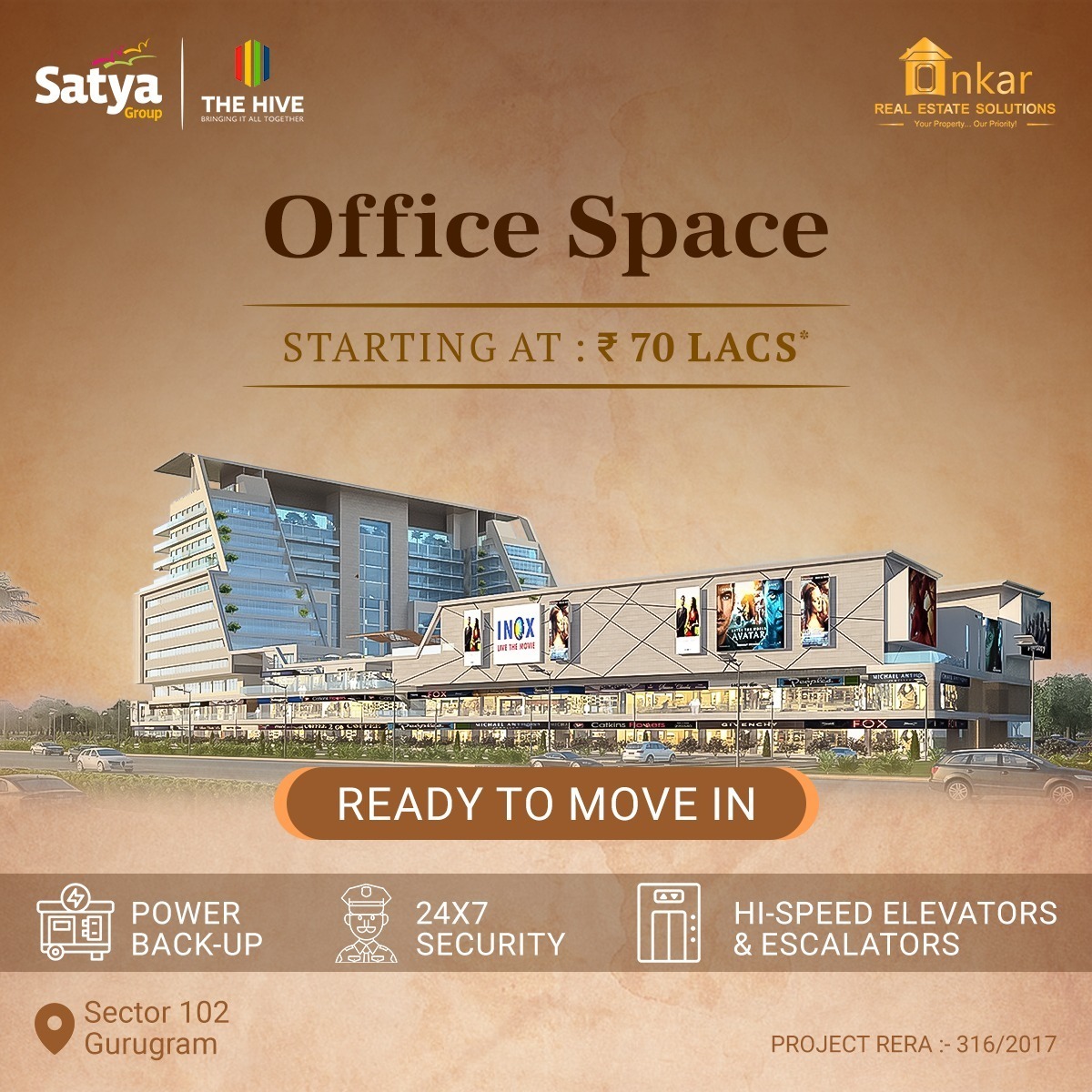 Step into success at #SatyaHive, Sector 102 Gurugram! Elevate your business to new heights with our ready-to-move-in office spaces. 

Contact Us: +91-8588808484 
Visit Us: satyathehivegurgaon.com  

#InvestmentProperty #RealEstate #commercialproperty #OnkarRealEstateSolutions
