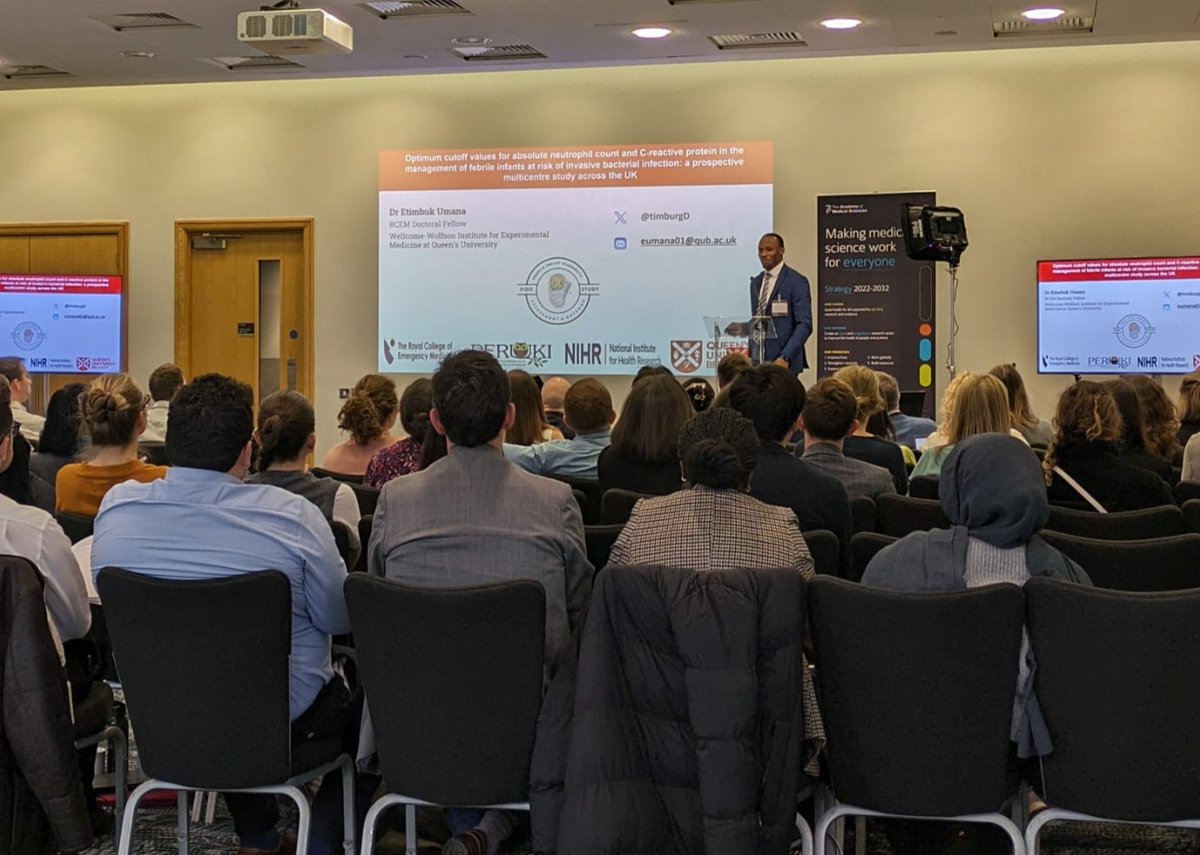 We had a great time connecting with clinical academics in Belfast this week for #CATAC2024.

Our pre-doc plenary competitors showcased research from delirium in hip fracture patients to corneal dystrophy.

Here, Dr Umana discusses infection management in febrile infants.