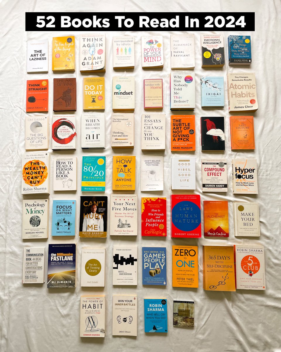 librarymindset's tweet photo. 52 Books To Read In 2024 https://t.co/QGwoGjwE97