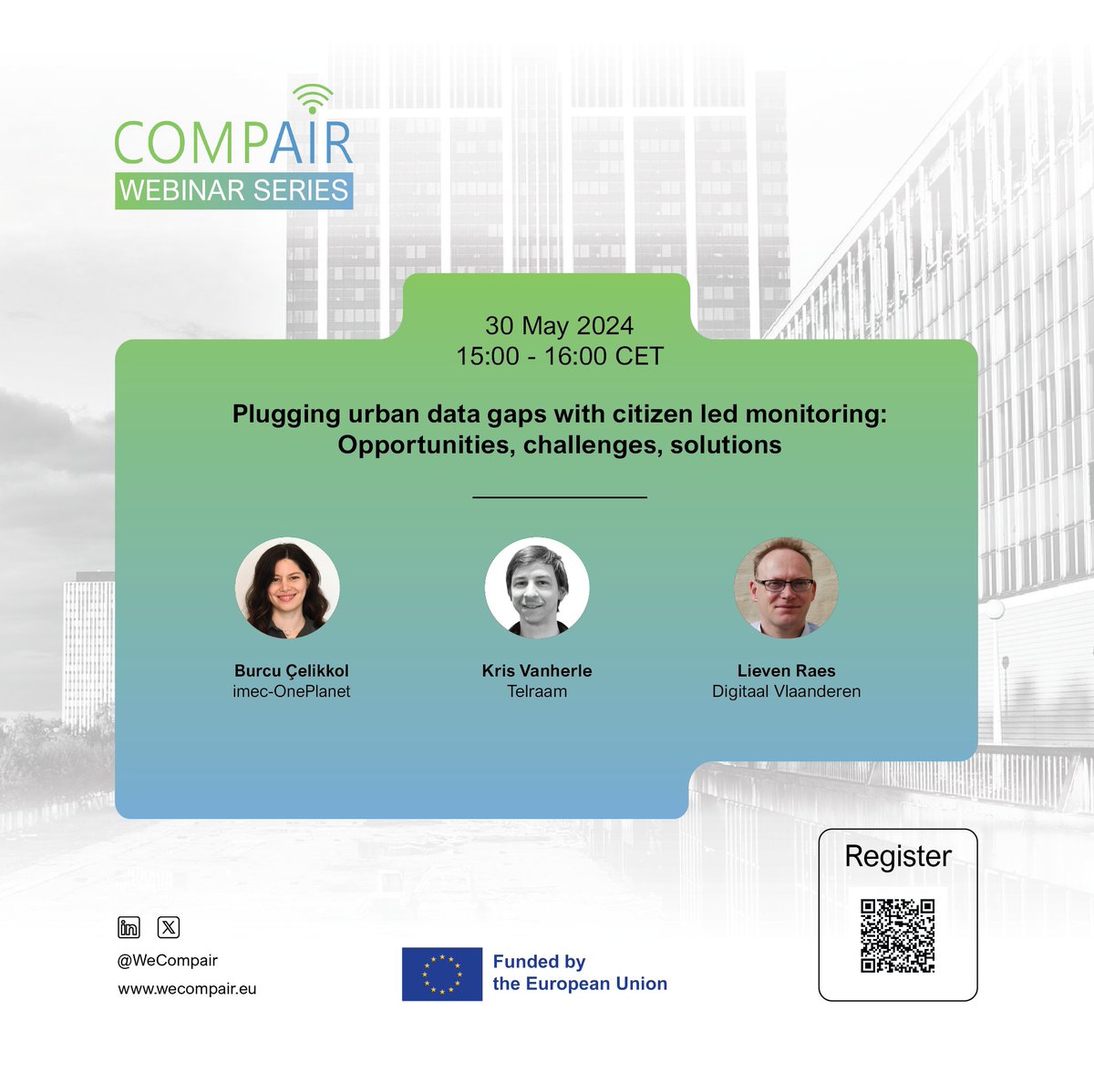 Webinar focus: 🛜 Data quality concerns and their solutions (calibration) 🛜 Connectivity issues in cities with underdeveloped IoT infrastructure 🛜 Inclusion of traffic data in the env monitoring for a holistic policy evaluation 📅 30 May 🕒 15:00 CET 🔗 us02web.zoom.us/meeting/regist…