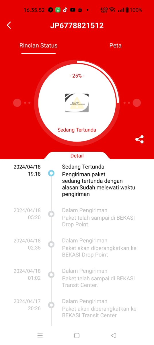 thisiswhye's tweet photo. kapan dikirim ni bos? buset ngehambat keperluan aja ni 💩 @jntexpressid https://t.co/RjniadcA0A