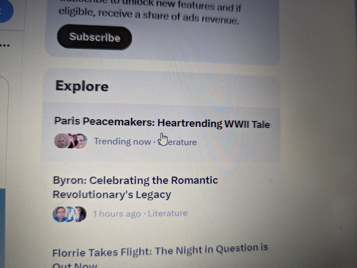 Look what's trending in #literature @florajowriter @AllisonandBusby! #TheParisPeacemakers 🇫🇷