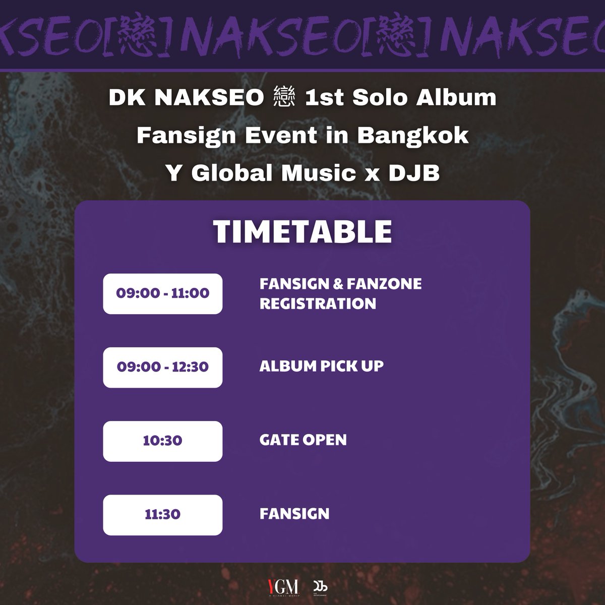 [TIMETABLE ประกาศกำหนดการ] DK NAKSEO[戀] 1st Solo Album Fansign Event in Bangkok x Y Global Music แล้วเจอกันนะครับ🦋 Date and Location✨️ 🗓 วันที่ : 21 April 2024 (11:30AM) 📍 สถานที่ : DONKI MALL THONGLOR #DK_NAKSEO_FansigninBKK