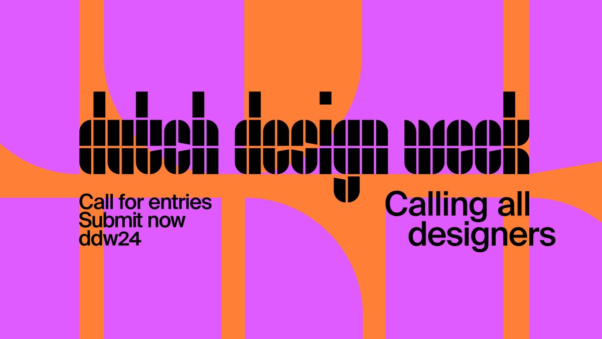 📢 To all designing our future: @dutchdesignweek is calling! This call, opened until 14 June, is a global one to designers, studios, organisations and institutions to submit their projects. 🗓️Dutch Design Week: 19-27 October #DutchDesignWeek #UnitedByDesign