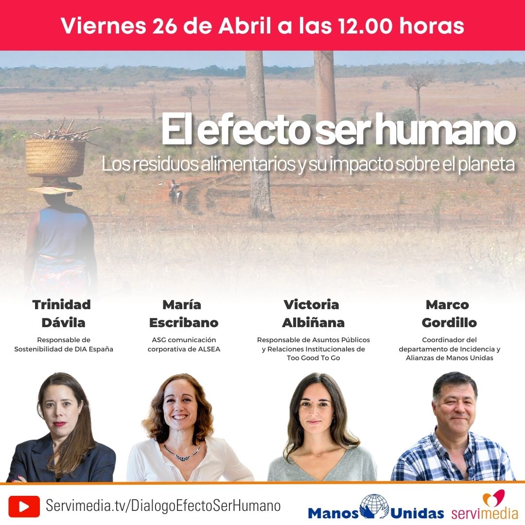 🆕Nuevo #DiálogoServimedia 🌍Sobre los residuos alimentarios y su impacto sobre el planeta 👥Contaremos con representantes de @DIA_Esp, @somosalsea, @TooGoodToGo_ES y @ManosUnidasONGD 🗓️El 26 de abril a las 12.00 ✍️Inscríbete👇 servimedia.es/dialogos/efect…