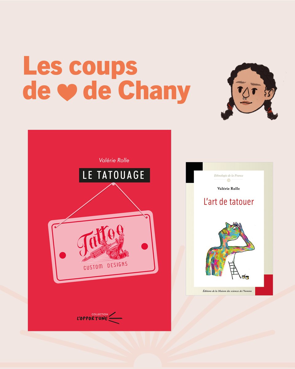 COUPS DE 💜 DE NOS LIBRAIRES Cette semaine Chany partage deux ouvrages de Valérie Rolle, autour de l'art du tatouage. 🟣 'L'Art de tatouer. La pratique d'un métier créatif', @EditionsMSH 🟣'Le Tatouage', @PU_BlaisePascal En savoir + sur les ouvrages 👉 urlr.me/LPkdf