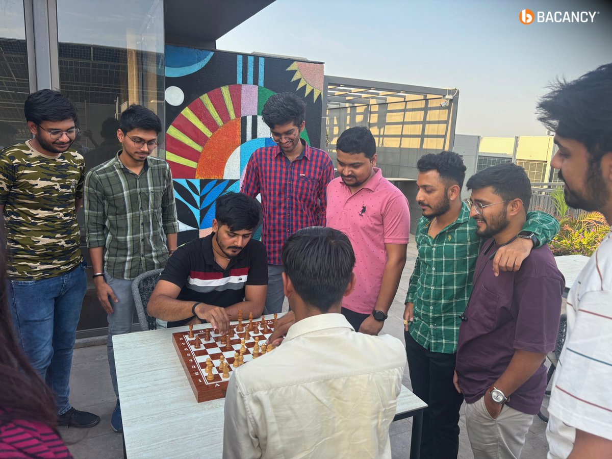 Bacancy's chess tournament unfolded into a captivating saga of intellect and strategy. 
#ChessChampions #ChessTournament #TeamBuildingFun #WorkHardPlayHard #OfficeFun #EmployeeEngagement #CompanyCulture #GrowWithBacancy #DedicatedToInnovation #Bacancy #BacancyTechnology