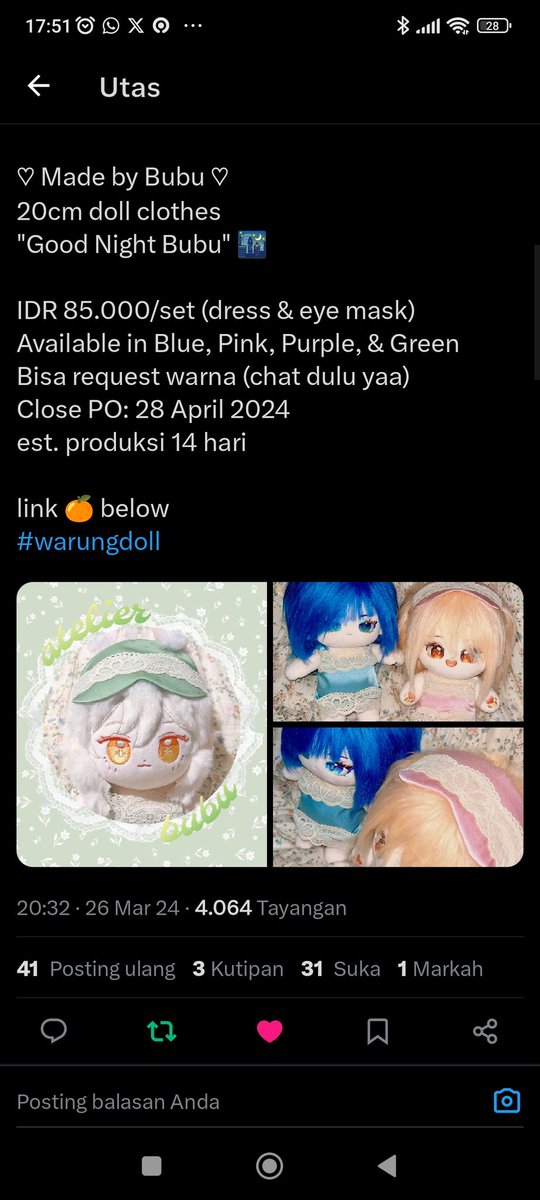 Lcl_onge's tweet photo. @dollmenfes @bubuatelier Done min https://t.co/L4UQGGAd3j