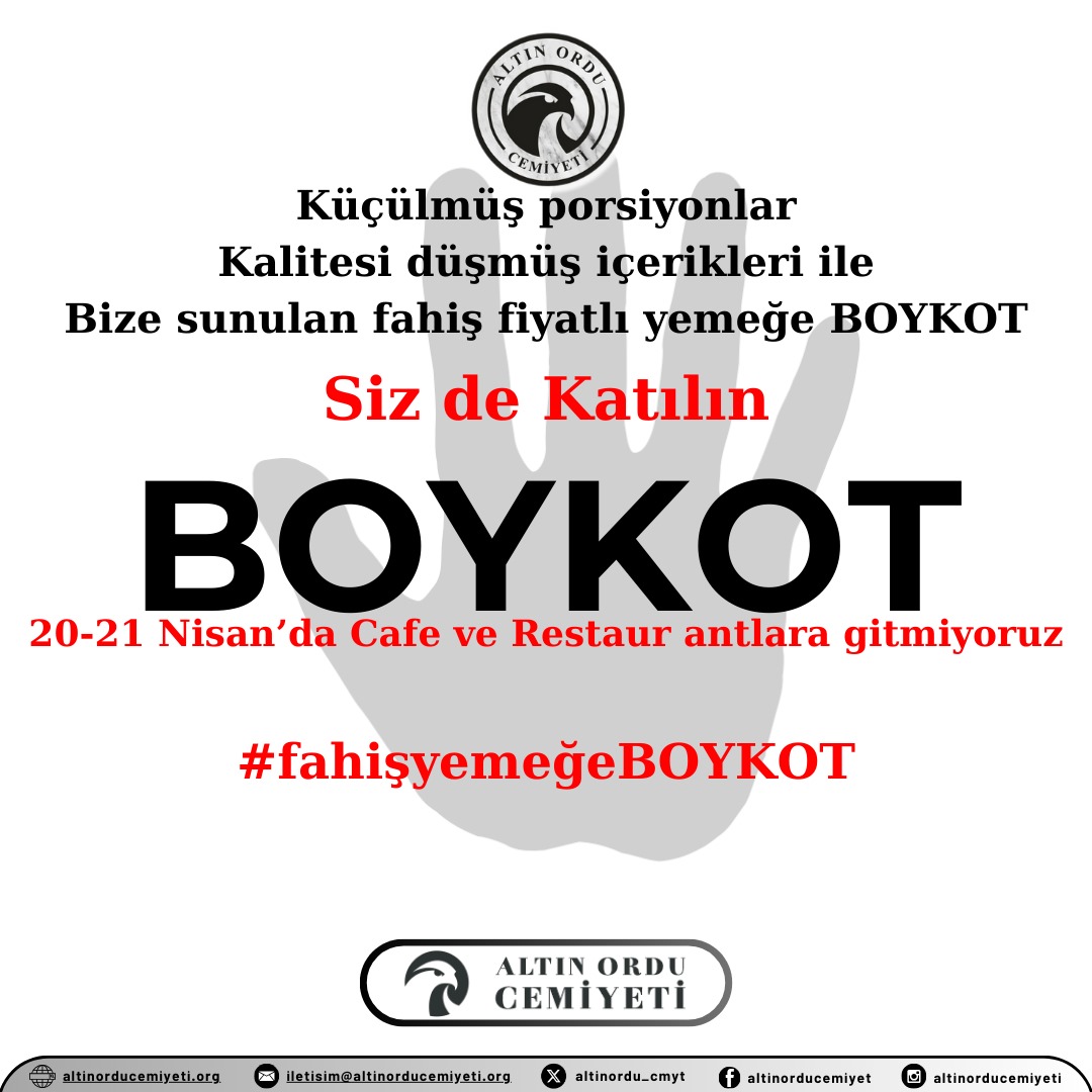 #fahişyemeğeBOYKOT @altinordu_cmyt