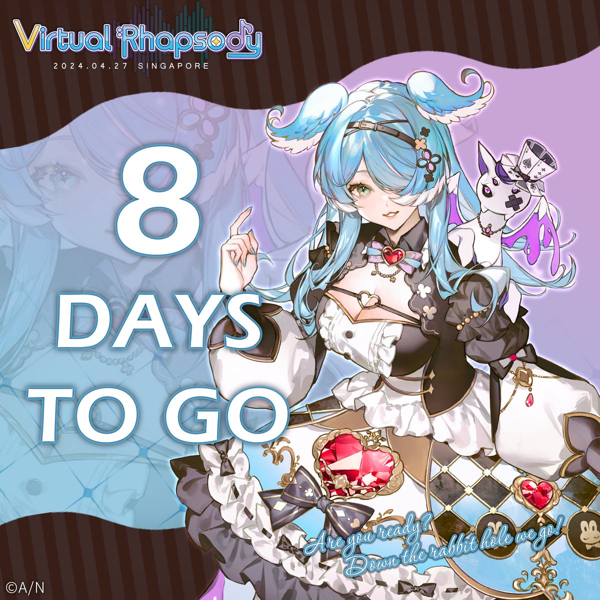 V_Rhap's tweet photo. Just 8 days left until our Virtual Rhapsody concert in Singapore! 🎵 
Get ready for an unforgettable music event.✨
Don't miss out, get your tickets and exclusive merchs now! 🛒https://t.co/ucWYmxQ0n3

8 Days Count down by @EliraPendora

#VRhapSG #VirtualRhapsody #NIJISANJI_EN https://t.co/qCbaWnEnFM